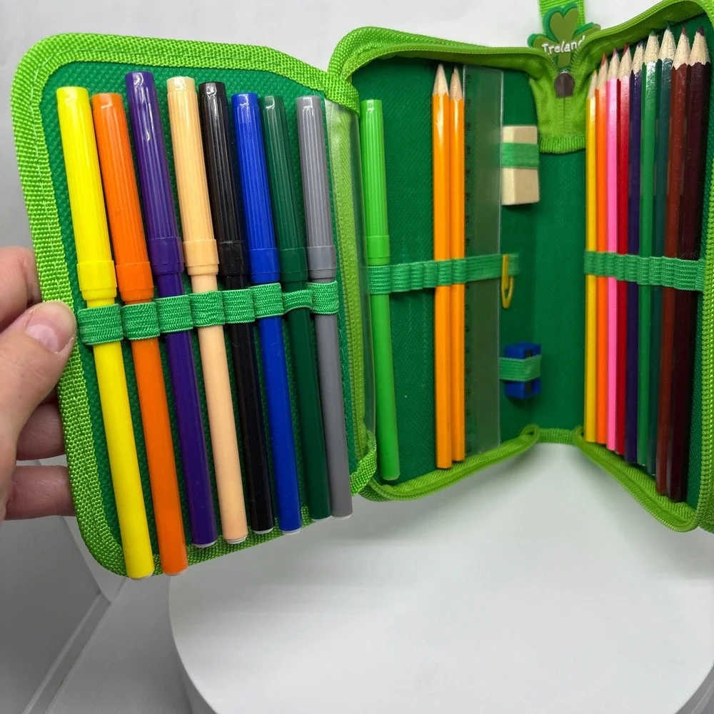 Wacky Woollies Ireland Pencil Case Holder Sheep Design Zippered Irish‎ Souvenir